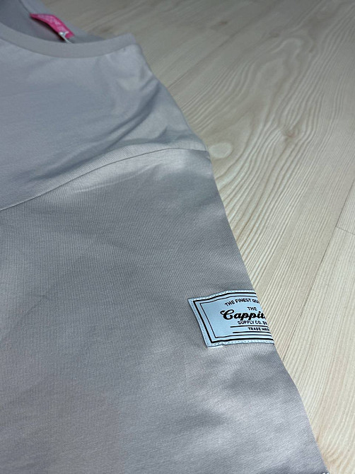 Костюм жіночий CAPPITONE 101212 оверсайз футболка і джогери з нашивками сірий, сірий, L Київ - фото 7