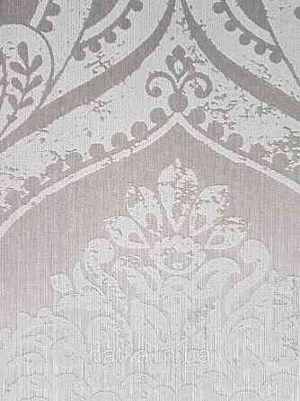 Шпалери текстильні еко 0.53х10.05 Rasch Textil Valentina класика вензелі дамаски сіре на сірому Київ