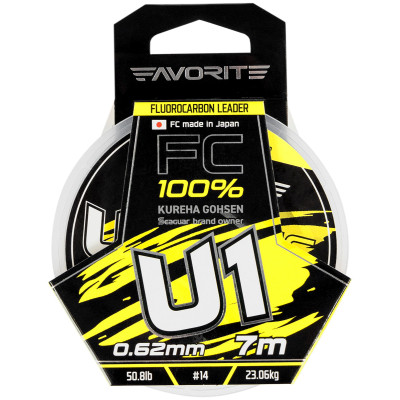 Флюорокарбон Favorite U1 FC 7m 14/0.62mm 50.8lb/23.06kg (1693.11.90) Вінниця - фото 2