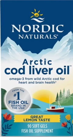Олія печінки тріски Nordic Naturals Arctic Cod Liver Oil 90 гел капс лимон Київ
