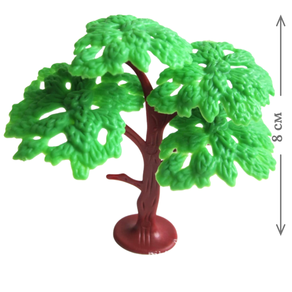 Дерево 8 см пластикове для поробок та творчості Зелене Одеса - фото 1