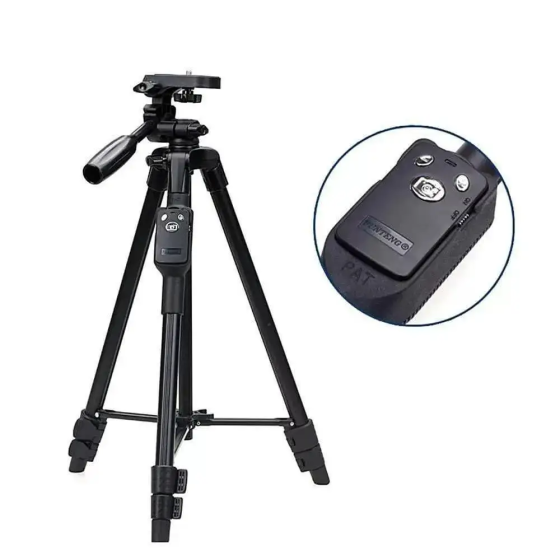Штатив тринога NeePho NP-8810 не знімний майданчик + тримач + пульт + чохол (50-150см) Чорний Вінниця