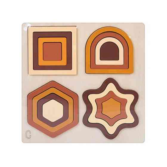 Деревянная игрушка Геометрика MD 0743C, размер 22,5х22,5 см Винница