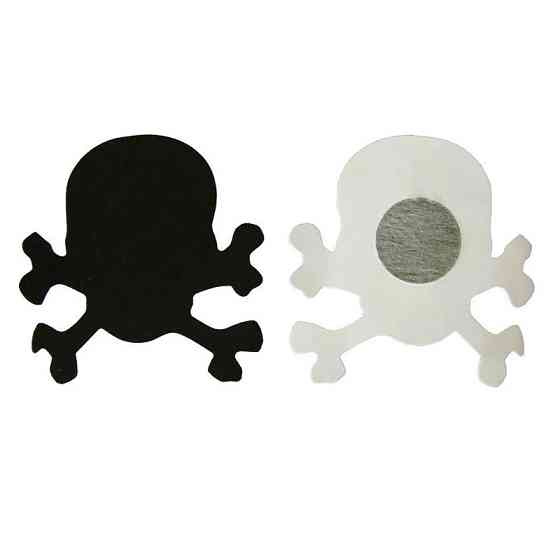 Наклейки на груди Черепа 8 на 8 см чорний Київ