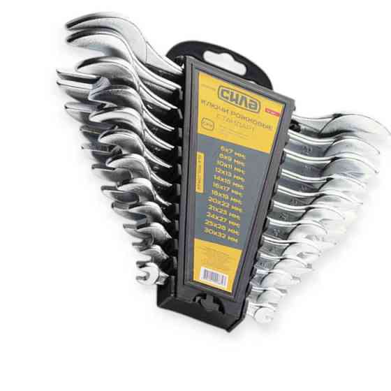 Набір ключів ріжкових 6-32 мм 12 шт (планшет) CrV Стандарт Мукачево