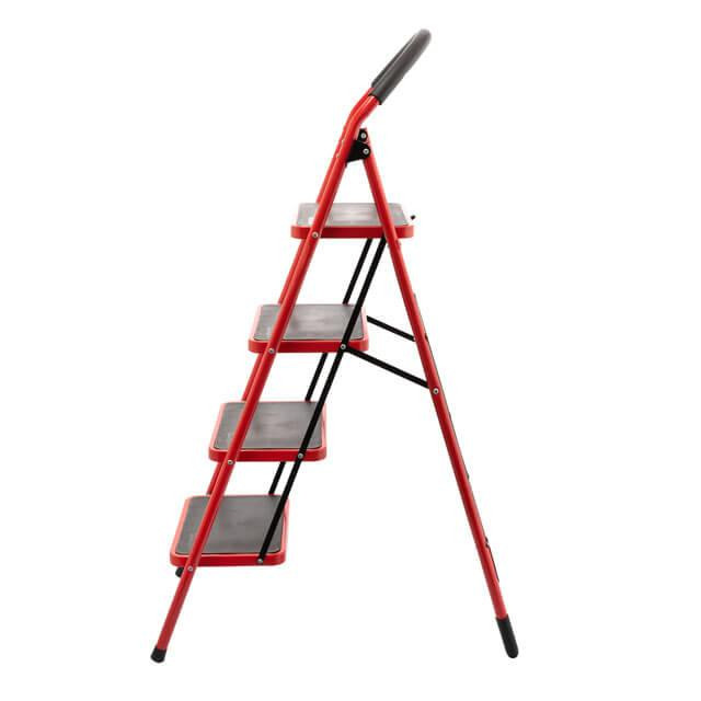 Драбина сталева, 4 сходинки, 380×260 мм, висота: 1374 мм, висота до платформи: 972 мм INTERTOOL LT-0038 Киев - изображение 3