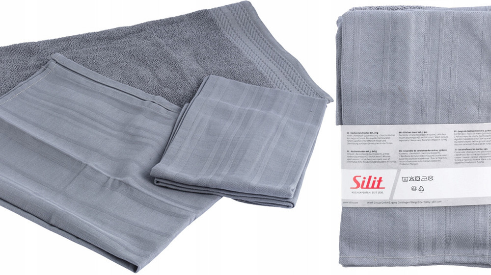 Набір рушників кухонних 2 шт + 1 ганчірка з мікрофібри 100% бавовна Silit (TXO886) Нововолинськ - фото 3