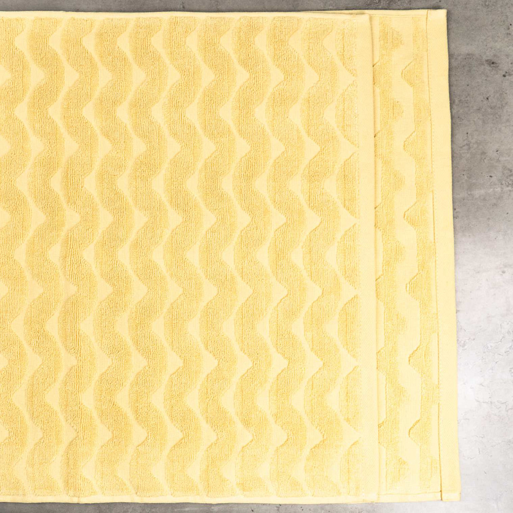 Махровое банное полотенце Жаккардовое Волна GM Textile 100х150см 500г/м2 (Желтый) Сумы - изображение 2
