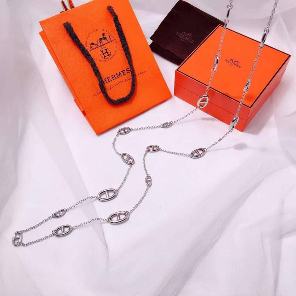 Hermes подвеска длинная цепь напыление серебро 925 / цепочка длинная с логотипом Эрмес позолота, Одесса - изображение 8