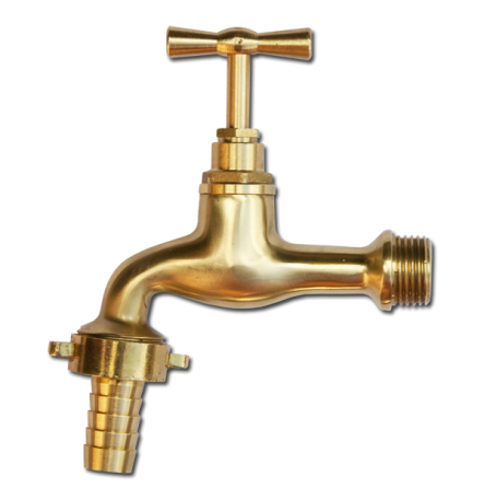 Кран вентильний РЗ 1/2", штуцер під шланг 1/2", латунний, GKK011213 Київ