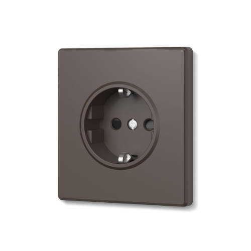 Розетка одинарна з/з моко VIDEX NOTA (VF-NT-SK1G-BR) Житомир - фото 1