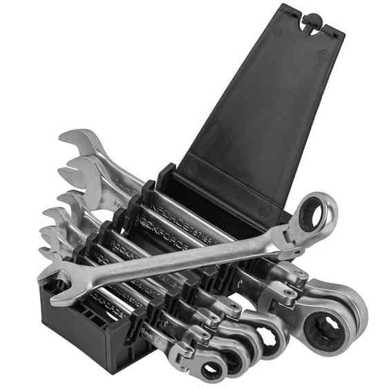 Набір ключів комбінованих тріскачка з шарніром 7пр. (8,10,12,13,14,17,19мм) ROCKFORCE RF-51072F Одеса