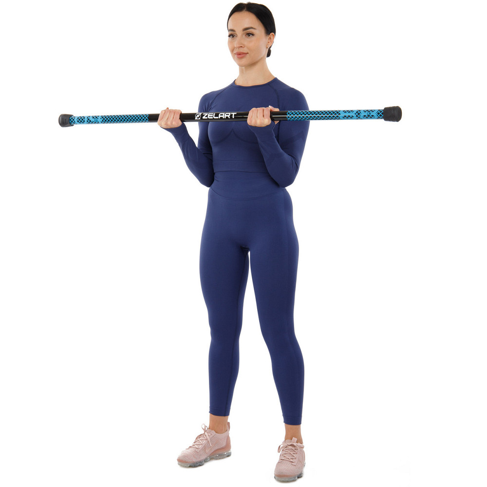 Палка гимнастическая 3-х секционная Бодибар Zelart 9994-4 вес 4 кг Киев - изображение 8