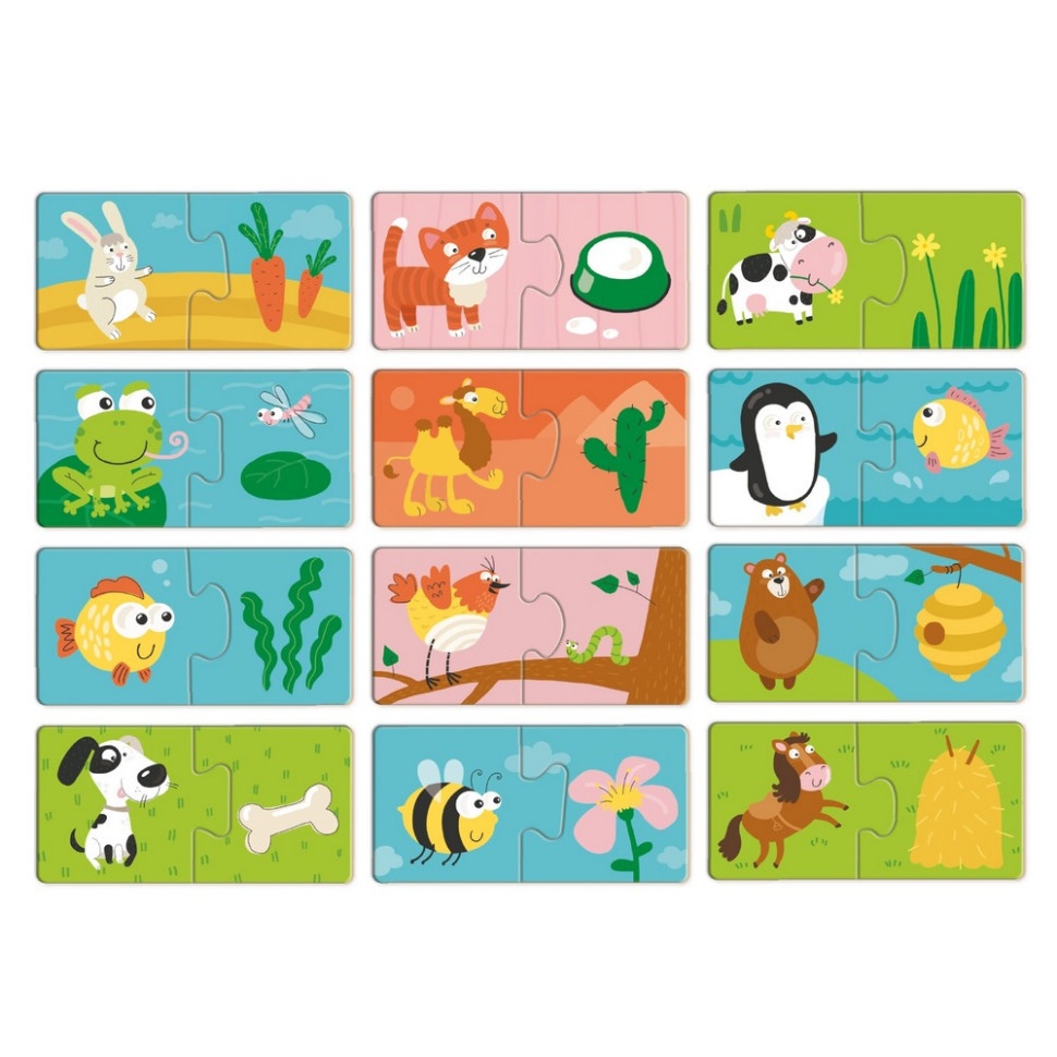 Дитячий пазл "ДУО-Хто що їсть" 300691, 24 елемента Вінниця - фото 3