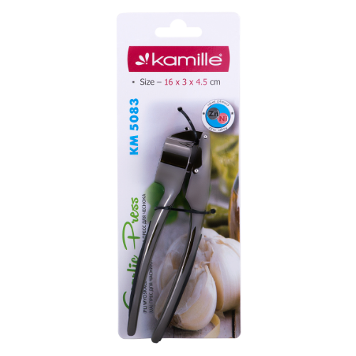 Прес для часнику 16см з TPR-вставками на ручках цинковий сплав 5083 KAMILLE Житомир - фото 6