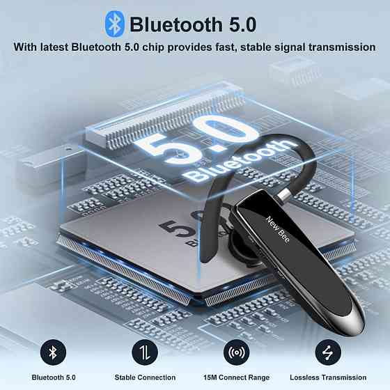 Наушники New Bee B41 Черные Bluetooth беспроводные in-ear TWS 22 ч прослушивания 24 ч разговоров 60 дней в Киев