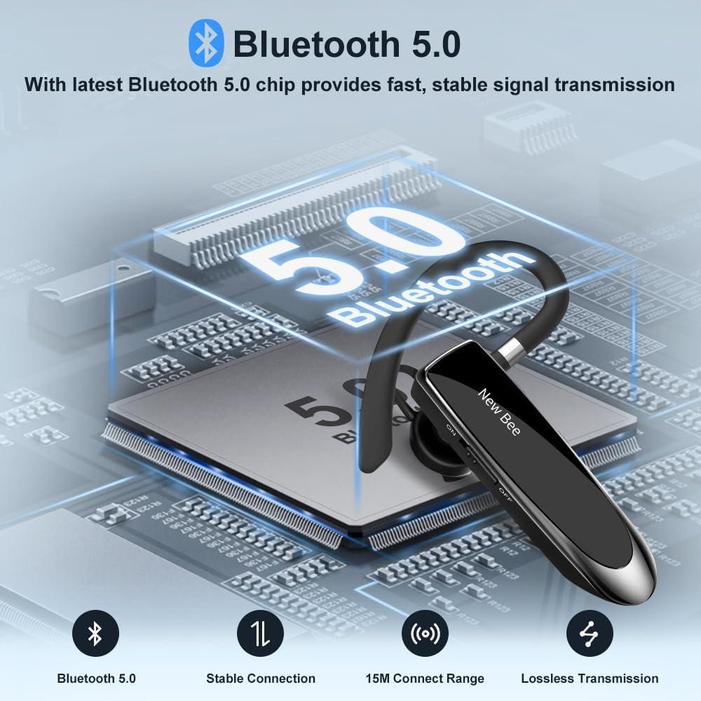 Навушники New Bee B41 Чорні Bluetooth бездротові in-ear TWS 22 год відтворення 24 год розмов 60 днів стендбай мікрофон CVC Київ - фото 6