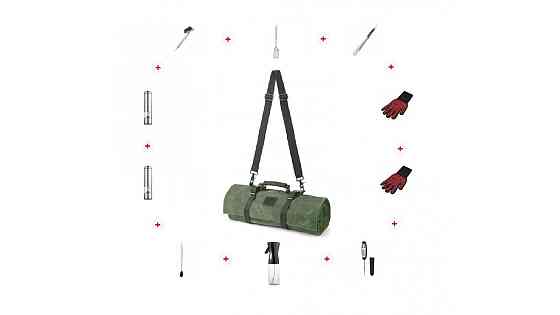 Акція! Скрутка ТОП 10 аксесуарів для барбекю Green GRILLI 888011 Код: 009568 Ровно