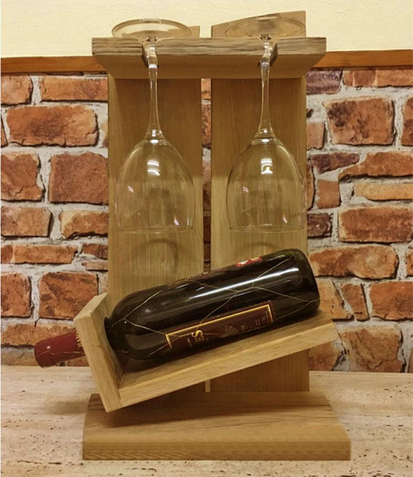 Настінна винна полиця "Оджита" сієна Миколаїв - фото 1