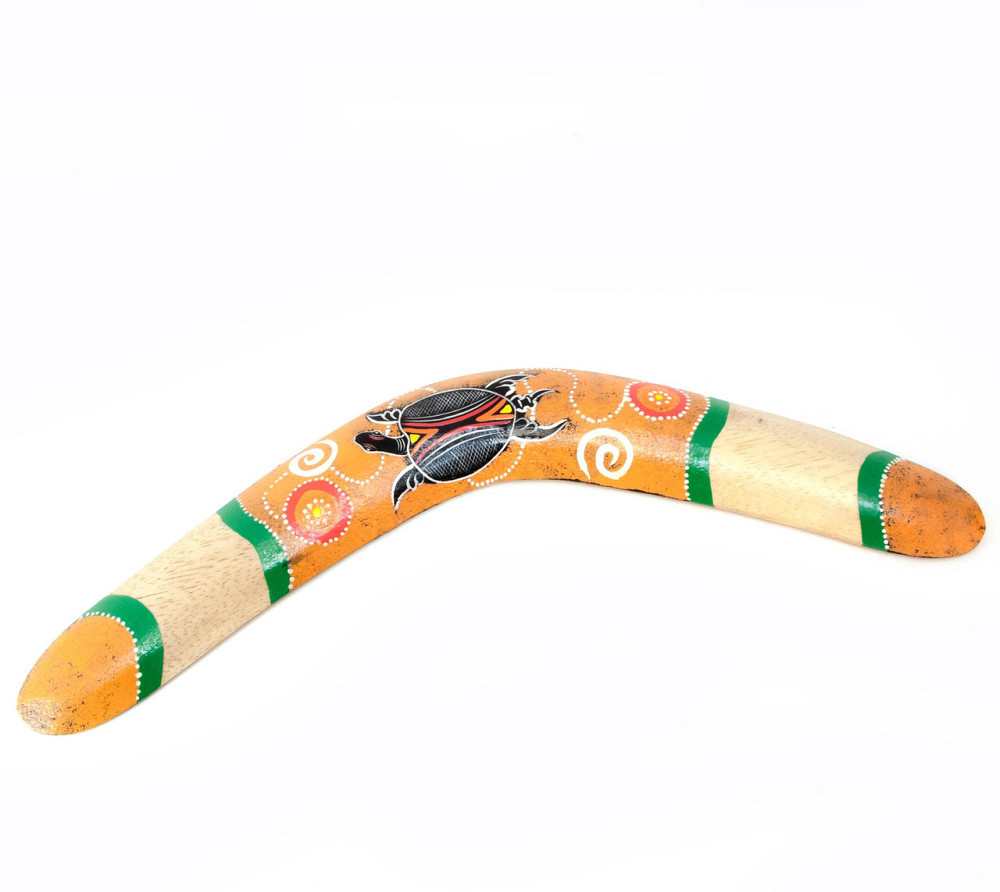 Бумеранг помаранчевий дерев'яний Київ - фото 1