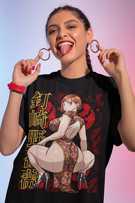 Футболка мужская аниме Магическая битва оверсайз (S/M/L) Черний AnimeJ0509 Днепр - изображение 9