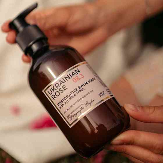 Відновлювальна бальзам-маска для волосся з кератином і колагеном Ukrainian Rose 300 мл Київ