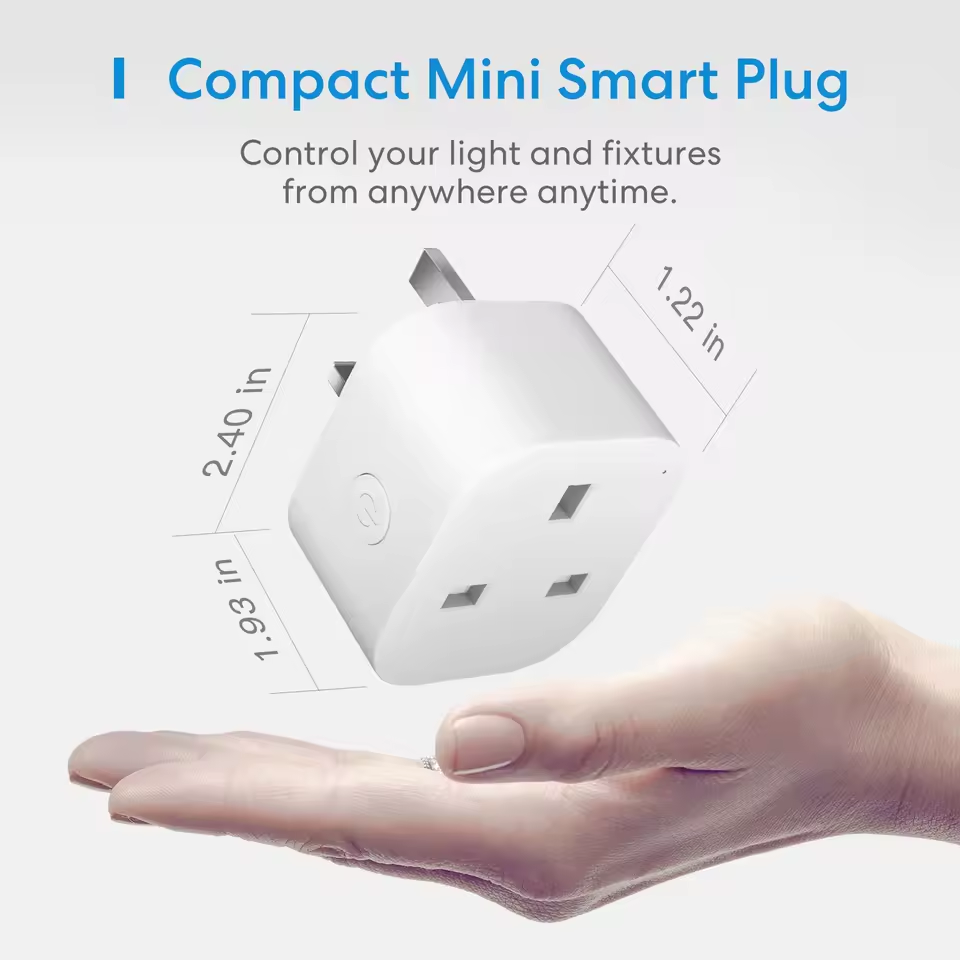 Комплект Умные розетки Meross Smart Wi-Fi Plug Mini 2 шт. с поддержкой Apple HomeKit Siri Alexa английская вилка (White) Киев - изображение 6