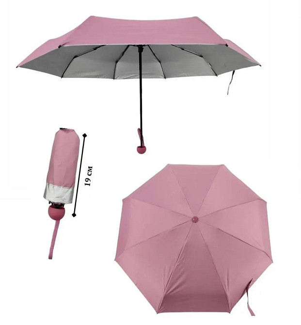 Парасолька міні капсула з футляром пиляна троянда Київ - фото 1