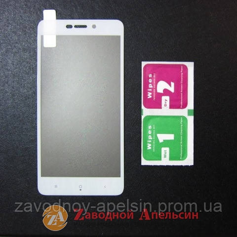 Захисне скло Xiaomi Redmi 4A повне Full Glass white Одеса - фото 1