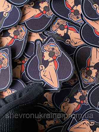 Печатный шеврон Пиковая дама (Форма контурная. На липучке) Размер 8x7см Киев