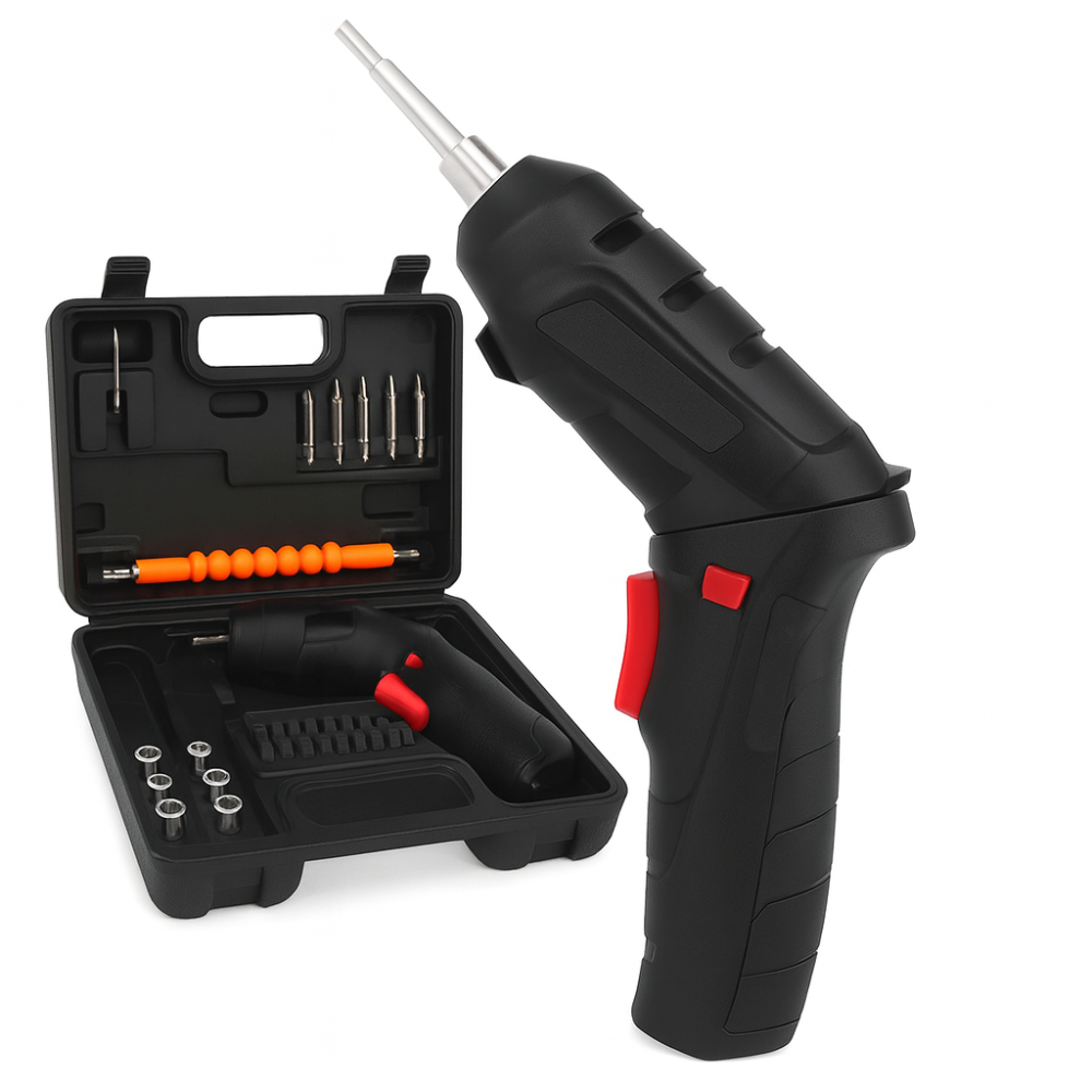 Викрутка акумуляторна з насадками 48в1, 1800 мАг, у кейсі / Електровикрутка / Міні шуруповерт Київ - фото 1