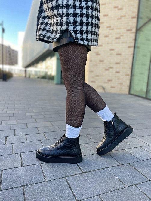 Черевики жіночі SEE SEVEN чорний дракон натуральна шкіра зима висота 11см (5307) 37р.38р.39р. Коломыя - изображение 5