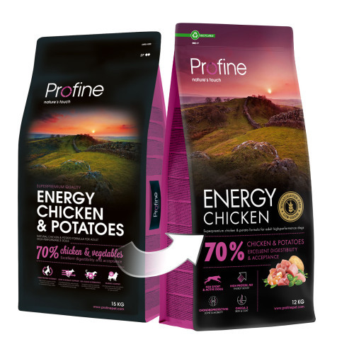 Корм сухий Profine Energy Chicken and Potatoes д/активних собак курка і картопля 12 кг Київ - фото 4