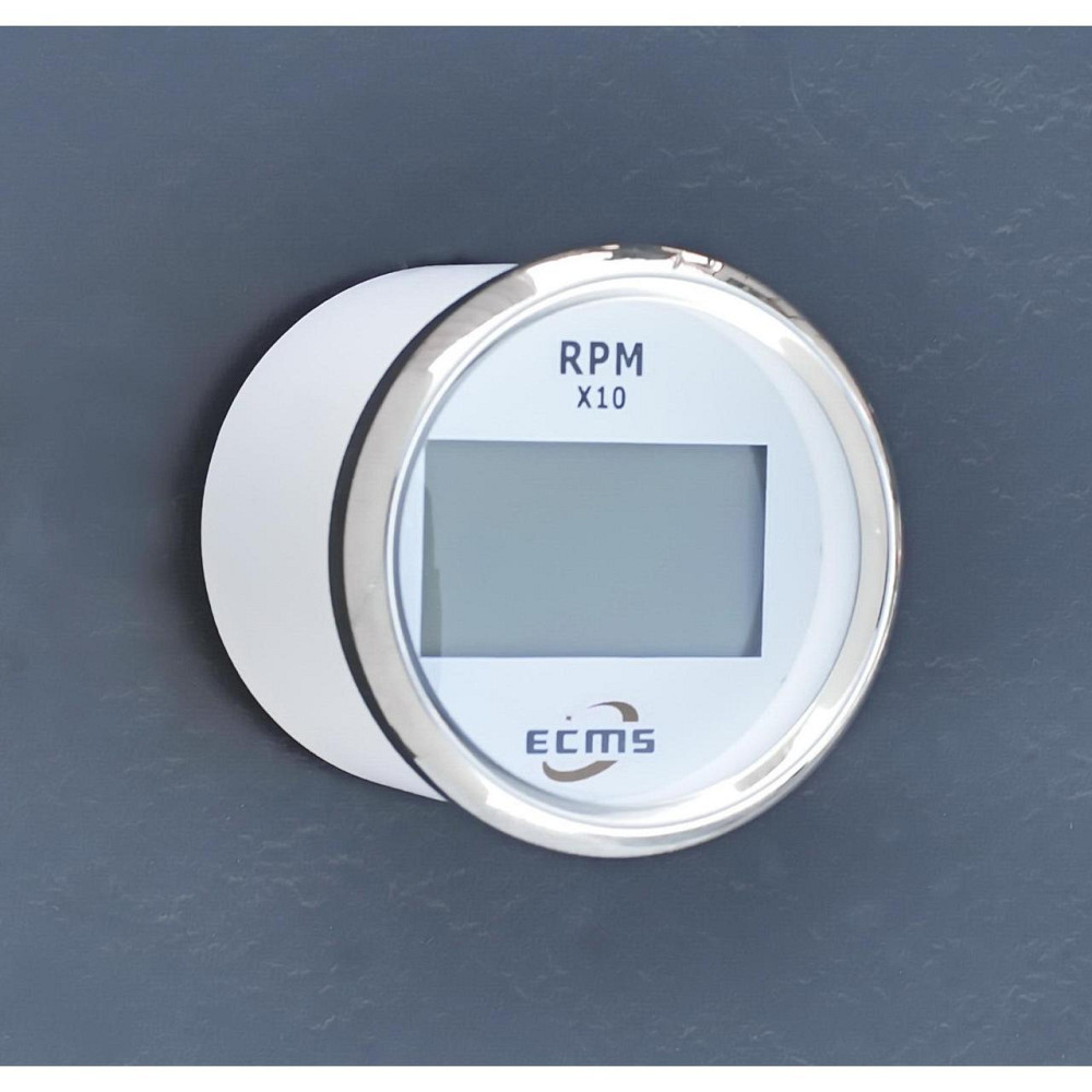 Цифровой Тахометр Со Счетчиком Моточасов для лодок катеров тракторов Ecms (Белый) Киев - изображение 2