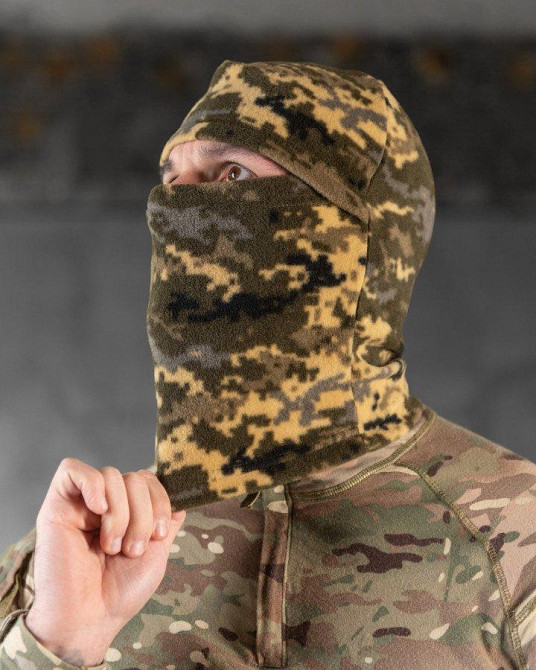 Балаклава флисовая пиксель зимняя теплая качественная 100% Одесса - изображение 2