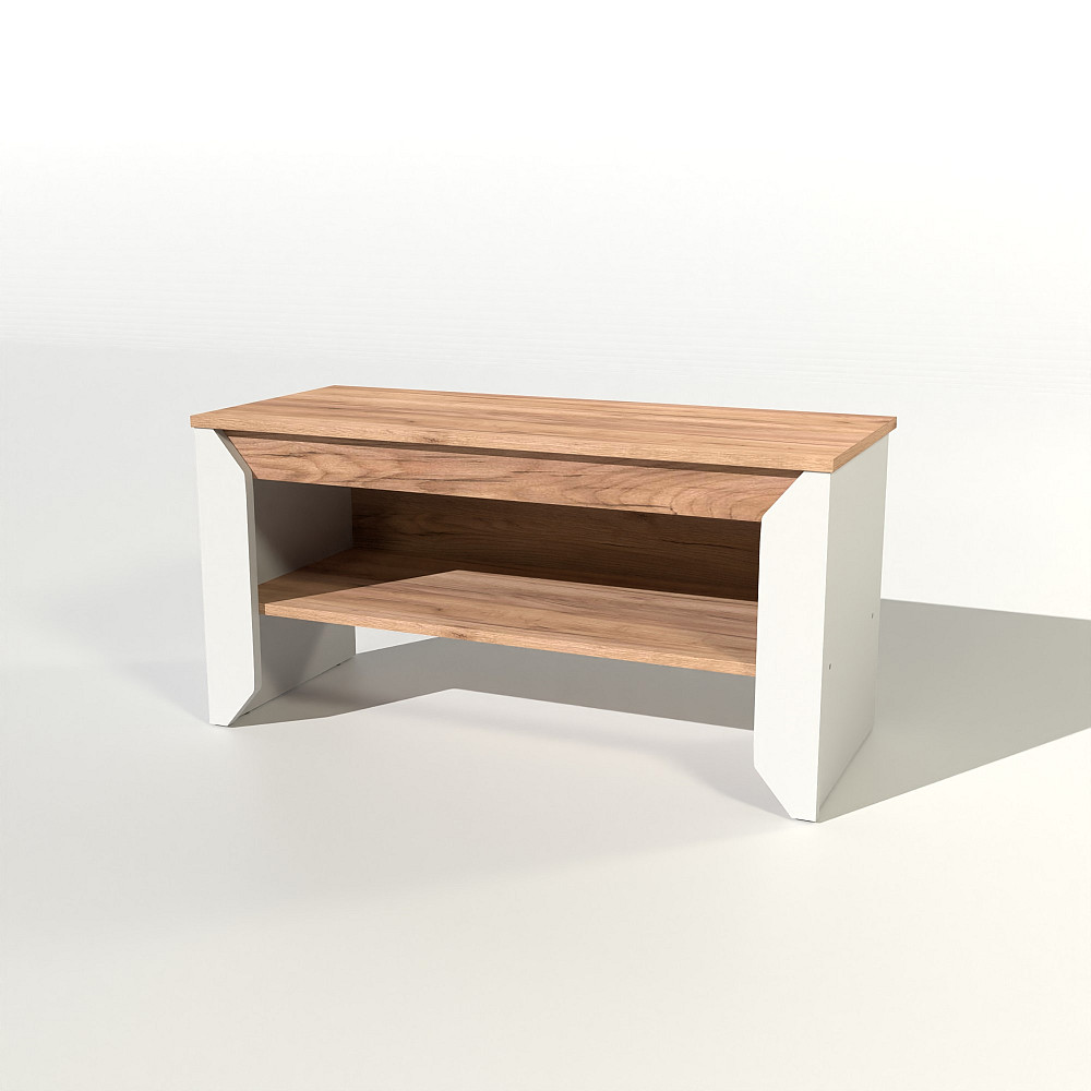 Тумба для обуви Эверест Нордик-900 90х38х45 см Белый + Дуб крафт золотой (DTM-5545) Львов - изображение 1