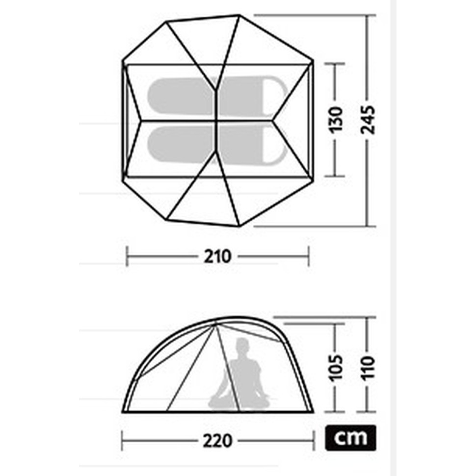 Палатка двухместная облегченная Naturehike Star River UL CNK2450WS022 (Серый) Киев - изображение 10