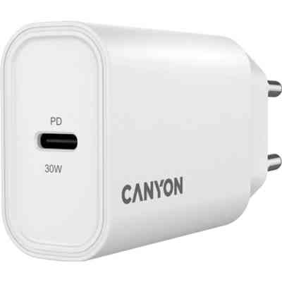 Зарядное устройство Canyon 30CL OnCharge USB-C PD30W White (CNE-CHA30CLW) Винница