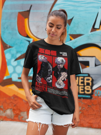 Футболка аниме Магическая битва оверсайз (S/M/L) Черний AnimeJ0077 Днепр