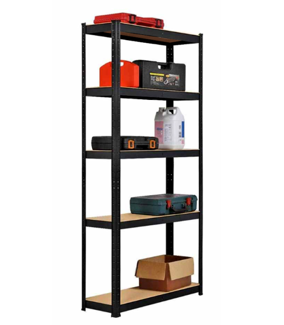 Стеллаж металлический (150 х 70 х 30 см) 5 полок, Черный Киев - изображение 1