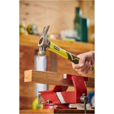 Молоток Ryobi RH16FSS, 450г, рукоятка зі скловолокна, цвяходер, магнітний тримач (5132005333) Вінниця