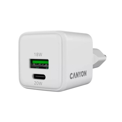 Зарядное устройство Canyon CU20AC GaN 20W 1xPD 1xQC EU White (CNS-CUW20AC) Винница - изображение 3