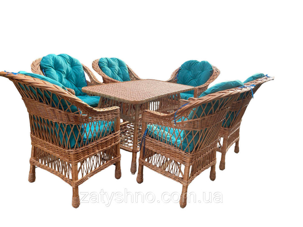 Меблі плетені 6 крісел і стіл Київ - фото 7