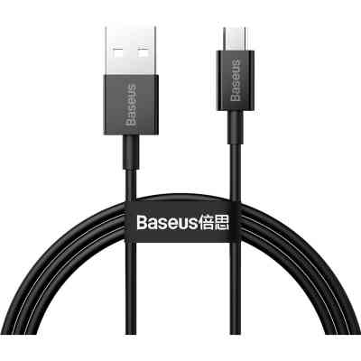 Дата кабель USB 2.0 AM to Micro 5P 2.0m Superior Fast Charging 2A black Baseus (CAMYS-A01) Винница