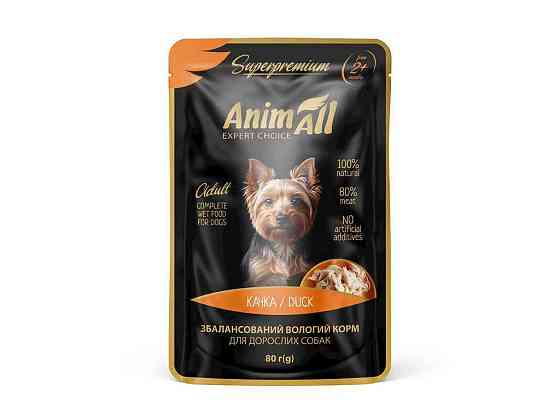 Корм для собак Пауч 80 г для собак качка ТМ ANIMALL Київ