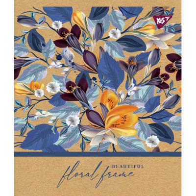 Зошит Yes А5 Floral Frame Крафт 18 аркушів лінія 5 дизайнів (765091) Вінниця - фото 5