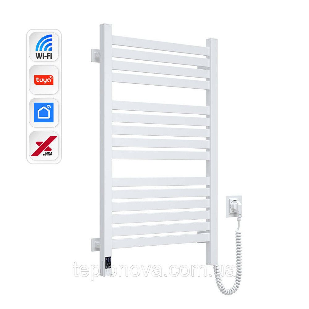 Электрический полотенцесушитель NAVIN Авангард X 480х800 Sensor с WI-FI правосторонний, белый Черновцы - изображение 2