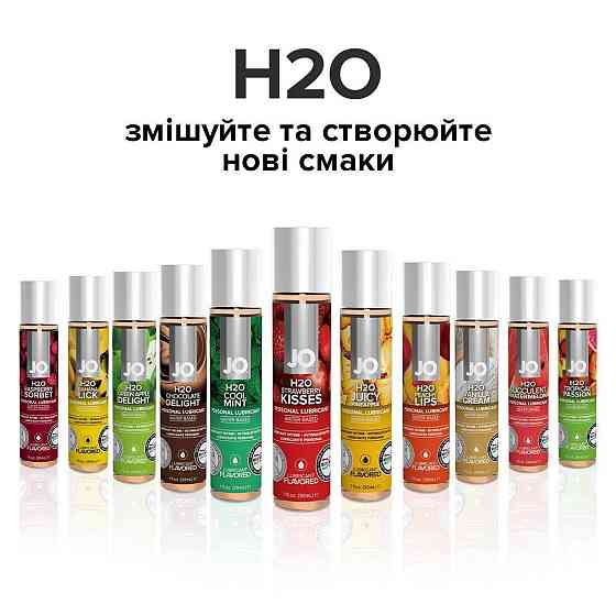 Змазка на водній основі JO H2O — Strawberry Kiss (30 мл) без цукру, рослинний гліцерин Sex Aura Київ