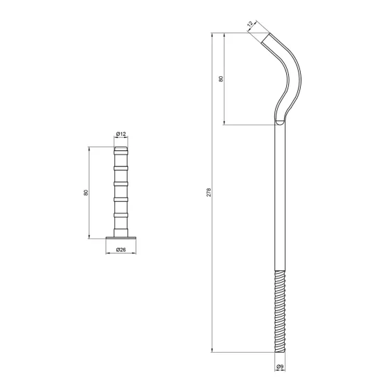 Кріплення Thermo Alliance Standart на чавунний радіатор 10х280 мм SD113280 Київ