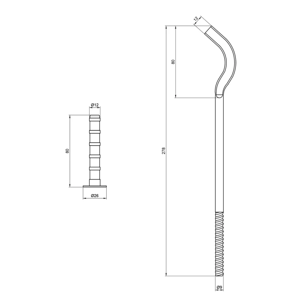 Кріплення Thermo Alliance Standart на чавунний радіатор 10х280 мм SD113280 Київ - фото 3